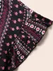 Bandana Print Pocket V Neck Ruffle Sleeve Dress sold by Bloomchic