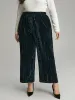 Velvet Elastic Waist Pocket Straight Leg Pants sold by Bloomchic