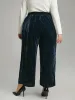 Velvet Elastic Waist Pocket Straight Leg Pants sold by Bloomchic