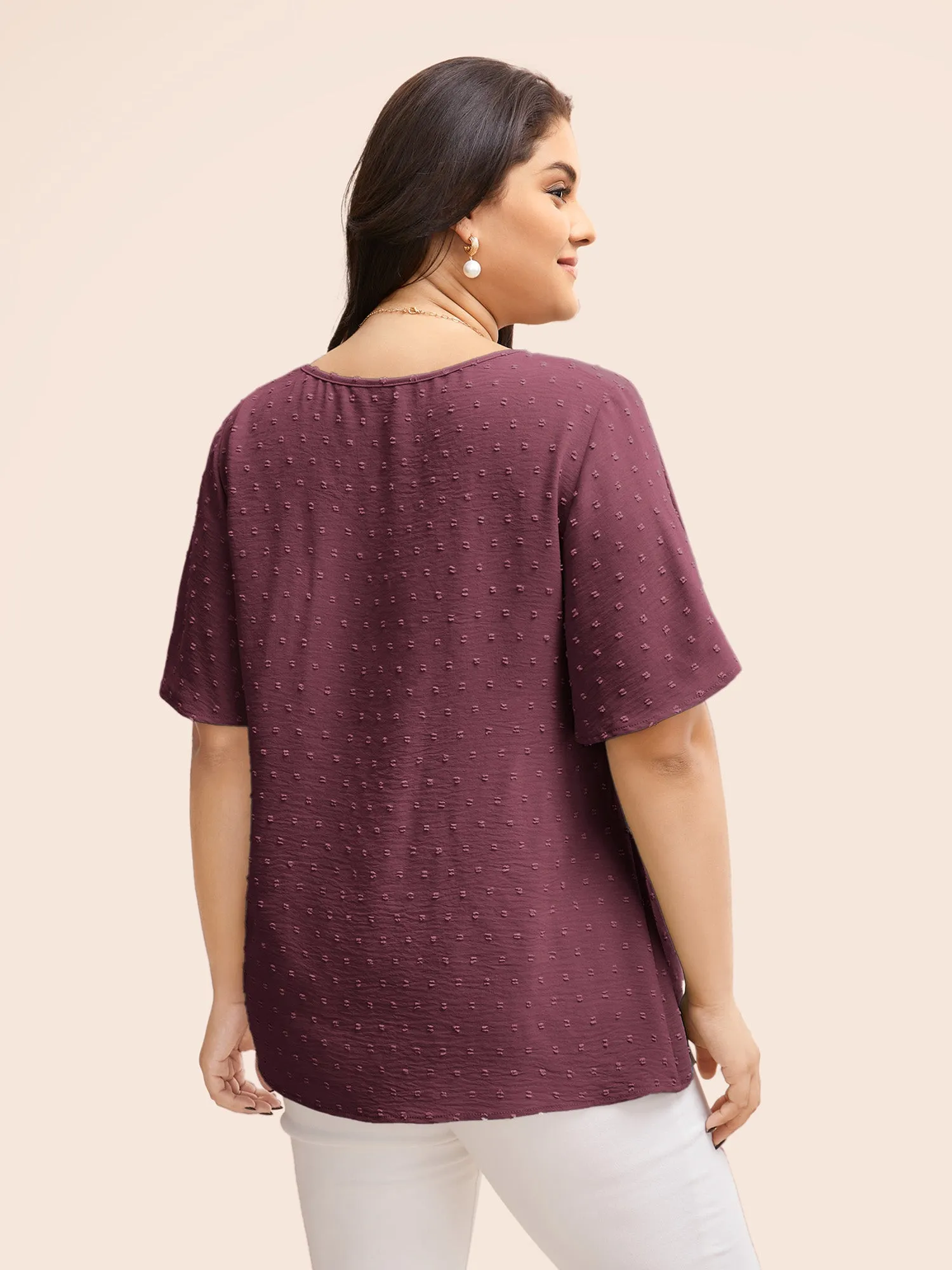 Polka Dot Lace Sleeve Blouse sold by Bloomchic product image thumbnail 4