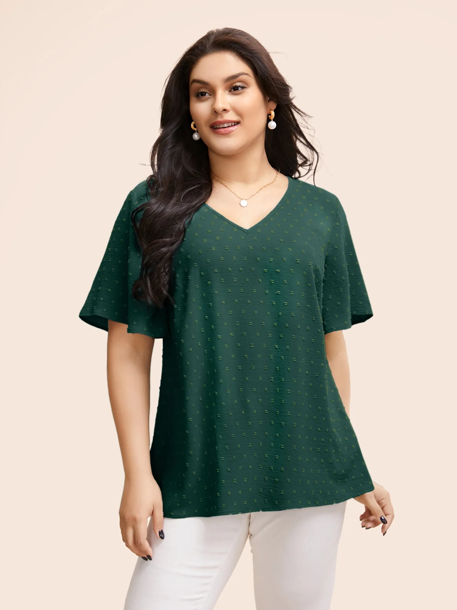 Polka Dot Lace Sleeve Blouse sold by Bloomchic product image thumbnail 5