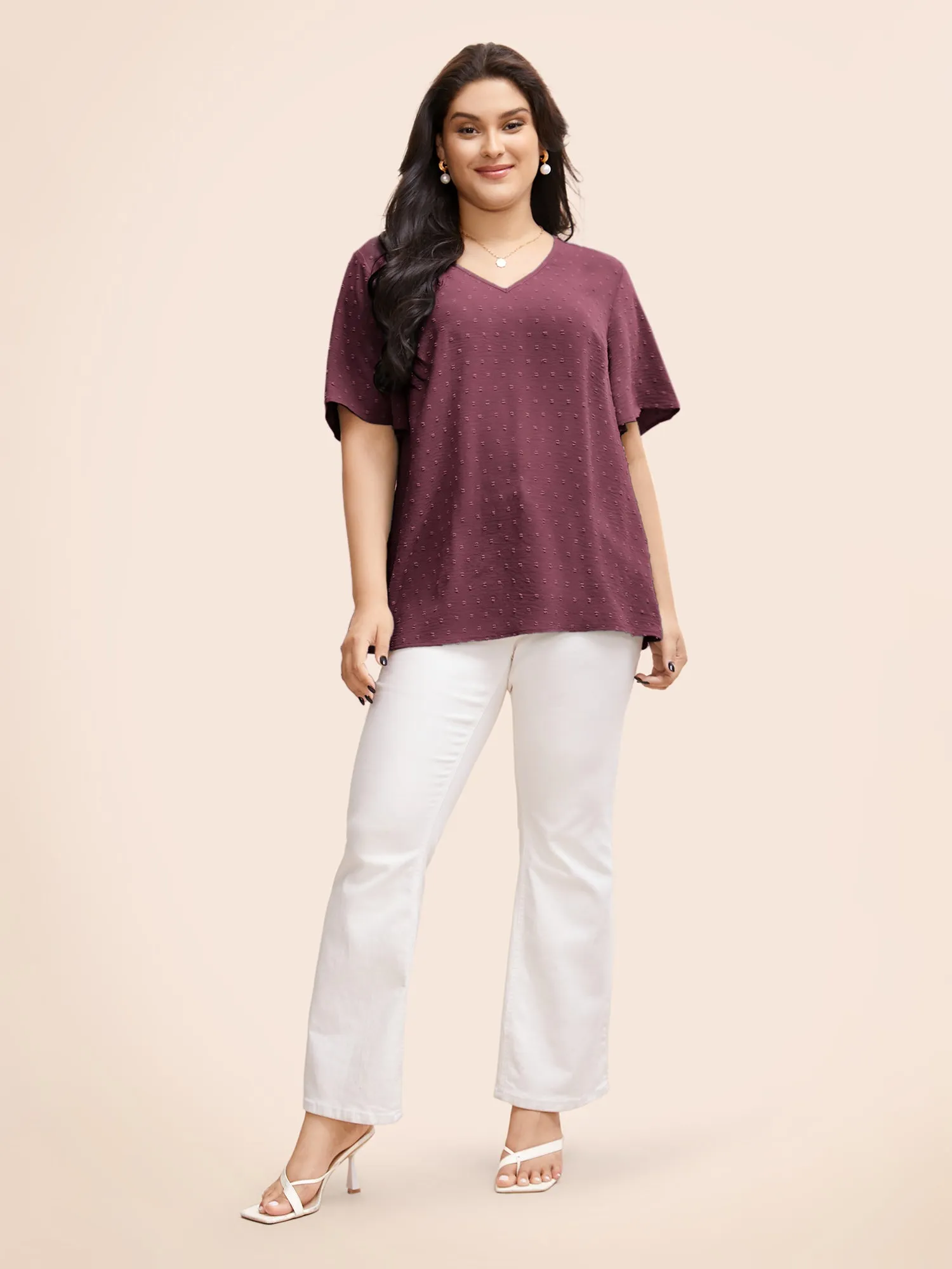 Polka Dot Lace Sleeve Blouse sold by Bloomchic product image thumbnail 2