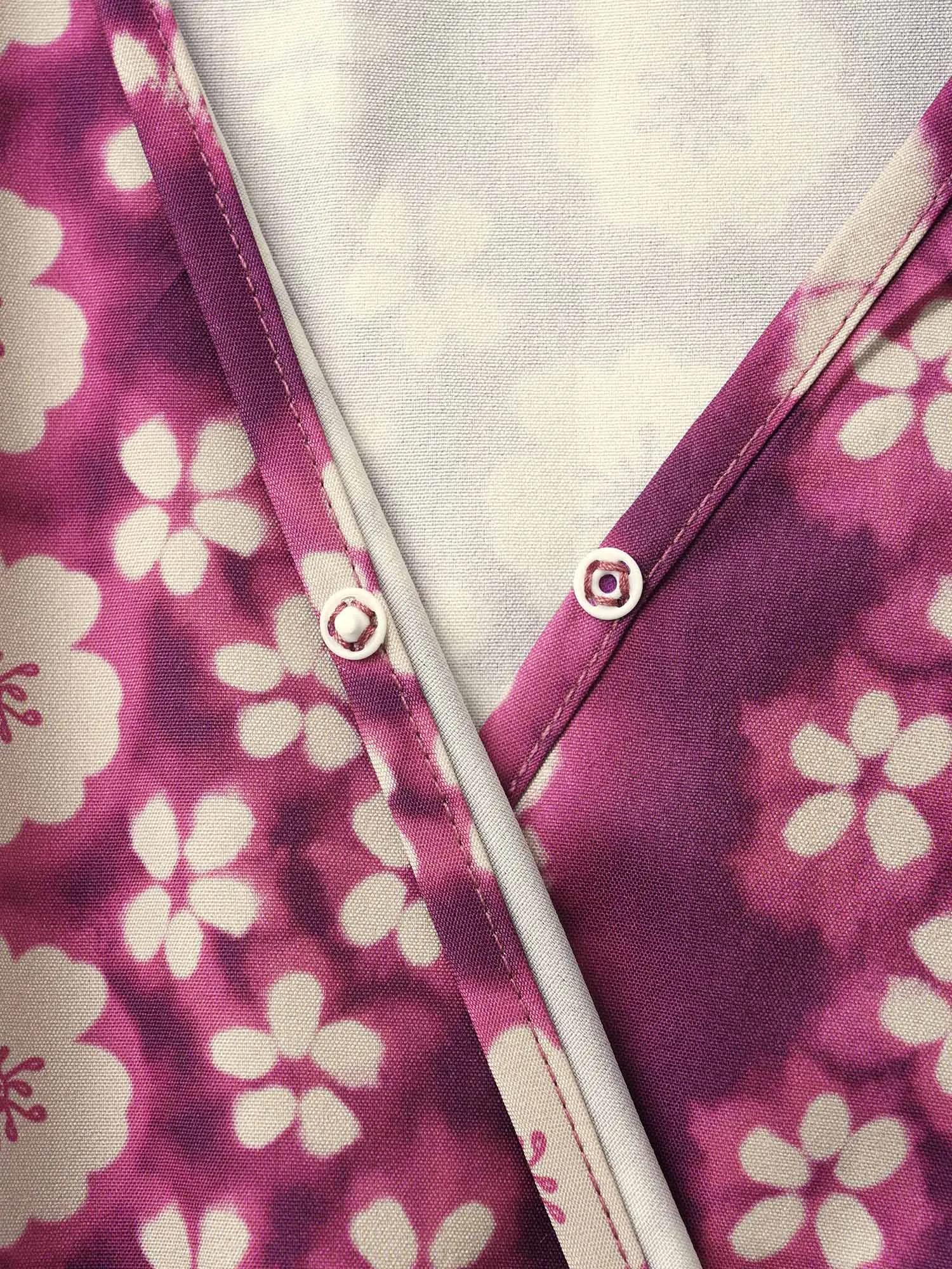 Floral Tie Dye Overlap Collar Ruffle Sleeve Dress sold by Bloomchic product image thumbnail 5