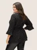 Heart Print Flutter Sleeve Elastic Waist Blouse sold by Bloomchic