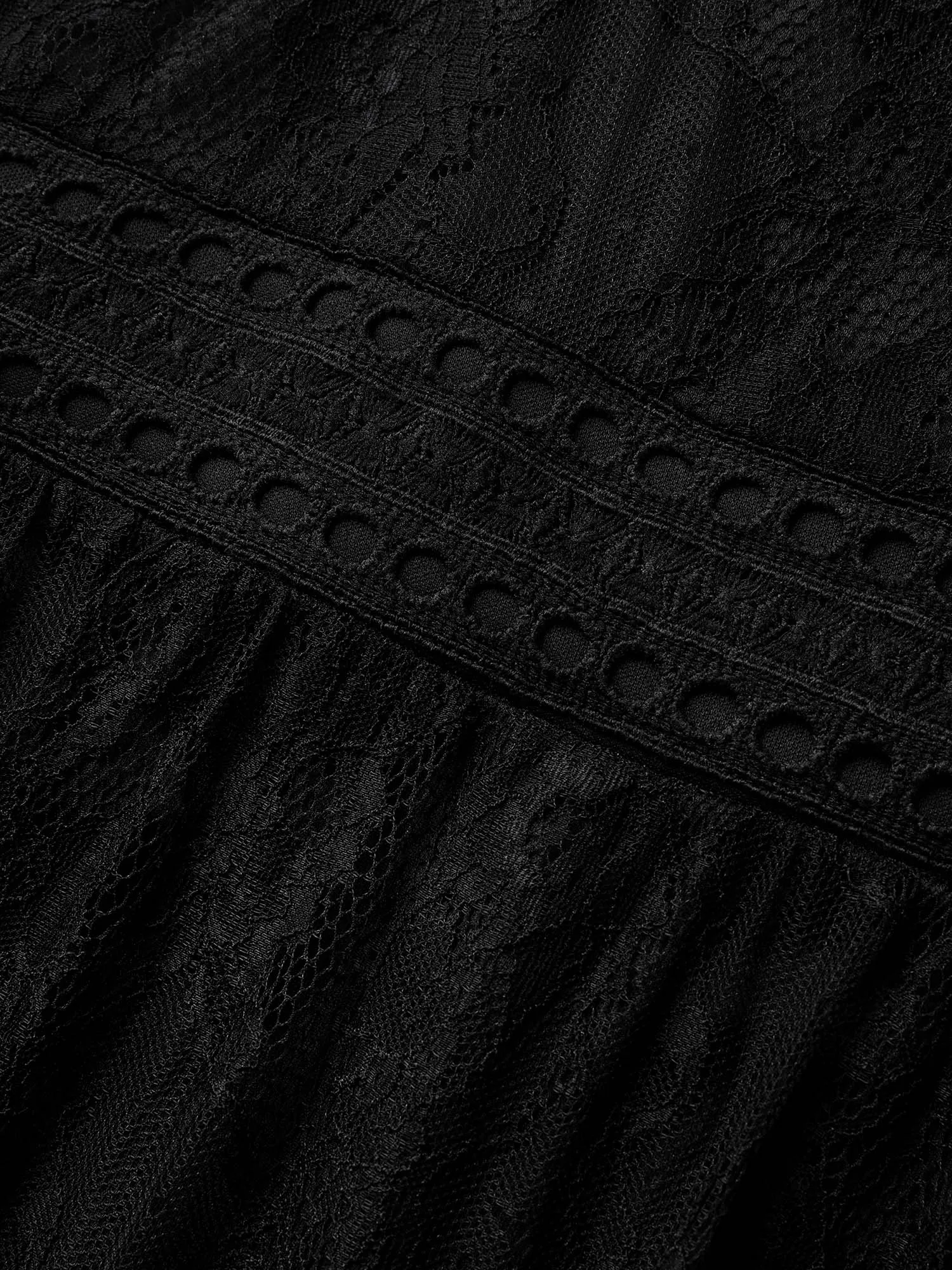 Crochet Lace Mesh Pocket Tank Dress sold by Bloomchic product image thumbnail 5