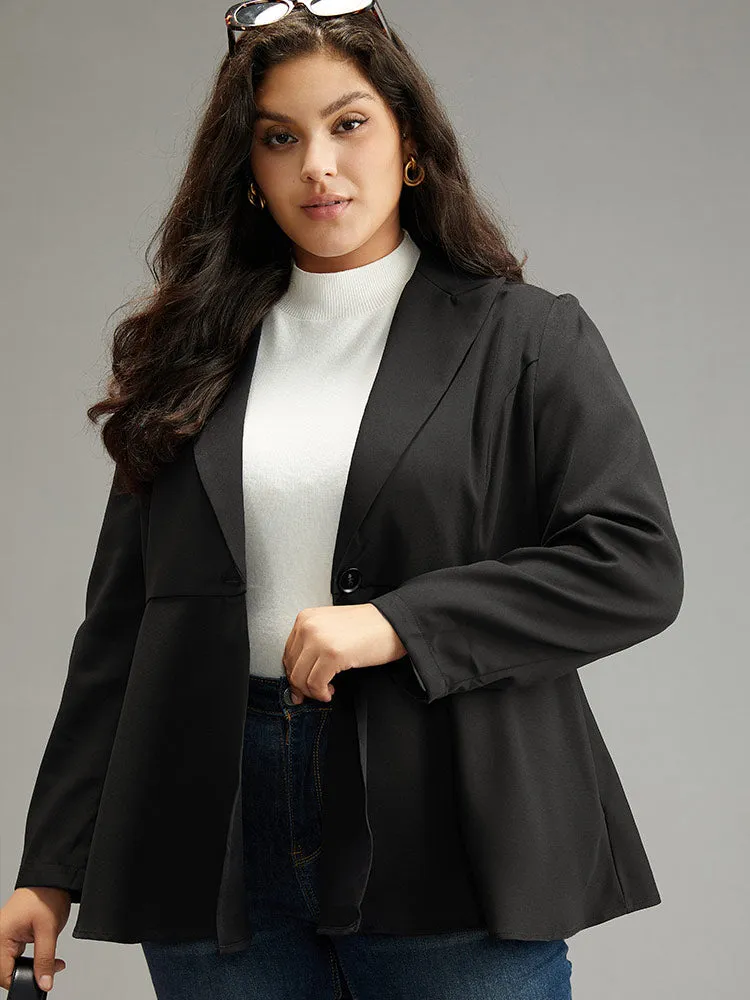 Plain Button Up Ruffles Blazer sold by Bloomchic product image thumbnail 3