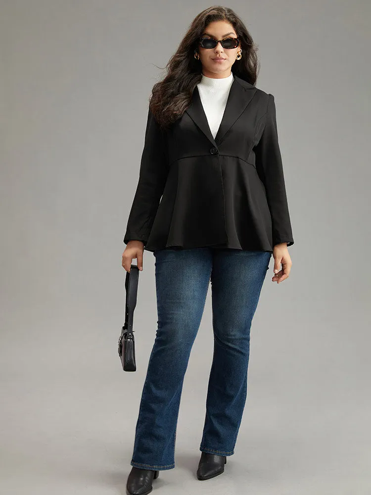 Plain Button Up Ruffles Blazer sold by Bloomchic product image thumbnail 4