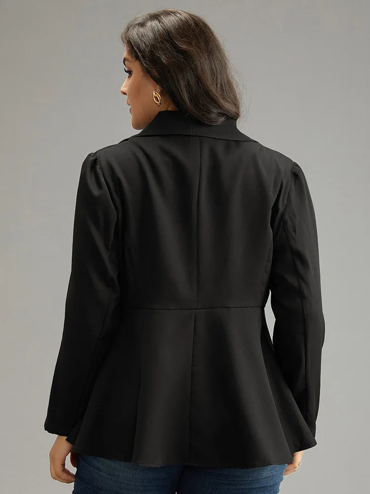 Plain Button Up Ruffles Blazer sold by Bloomchic product image thumbnail 2