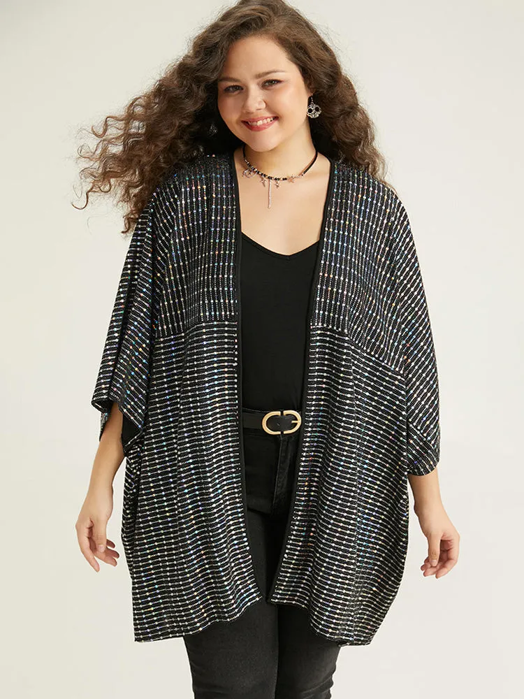 Halloween Sequin Drape Open Front Kimono sold by Bloomchic product image thumbnail 4