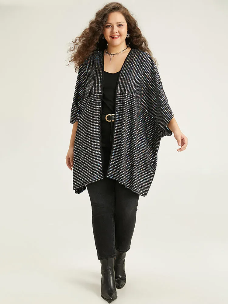 Halloween Sequin Drape Open Front Kimono sold by Bloomchic product image thumbnail 5