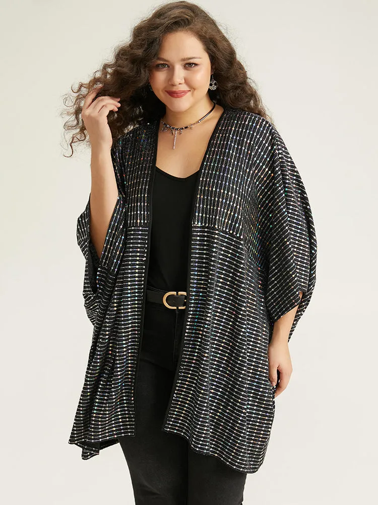 Halloween Sequin Drape Open Front Kimono sold by Bloomchic product image thumbnail 2