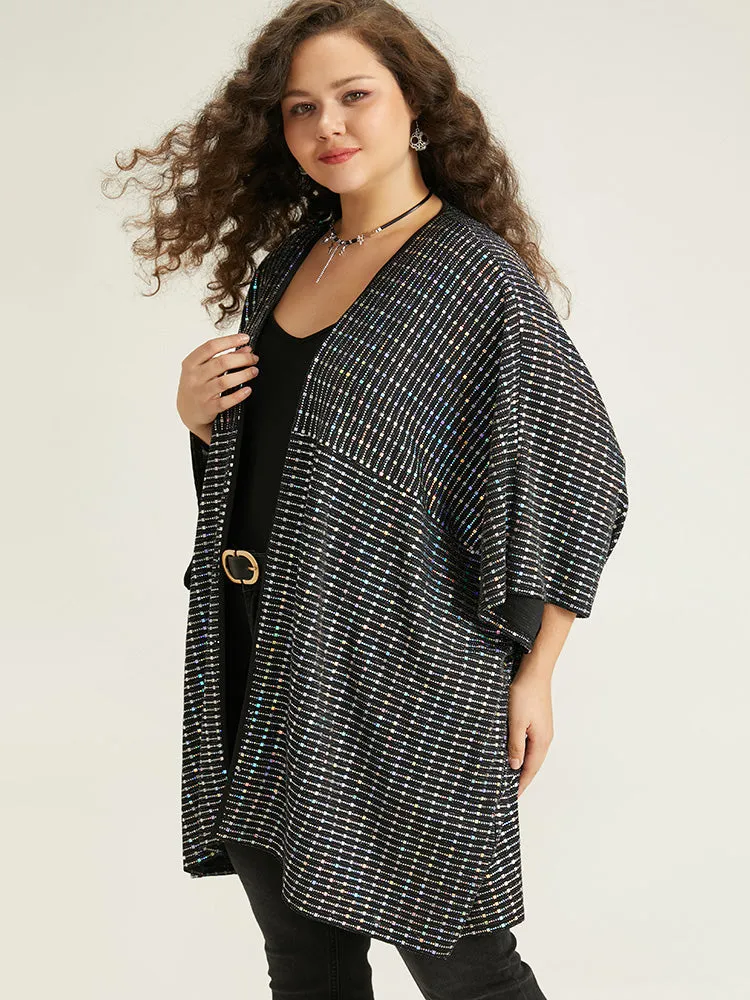 Halloween Sequin Drape Open Front Kimono sold by Bloomchic product image thumbnail 3