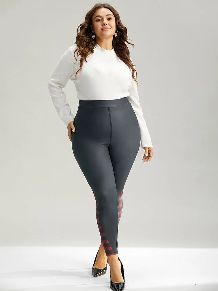 Supersoft Essentials Plaid Patchwork High Rise Leggings sold by Bloomchic product image thumbnail 4