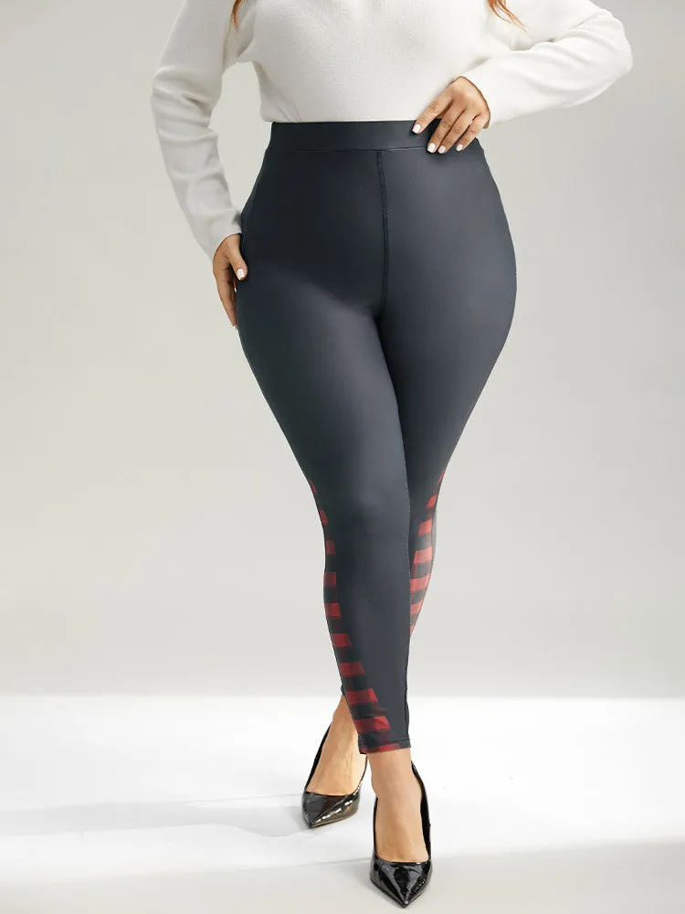 Supersoft Essentials Plaid Patchwork High Rise Leggings sold by Bloomchic product image thumbnail 5