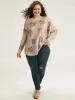 Floral Print Crew Neck Heather T-shirt sold by Bloomchic