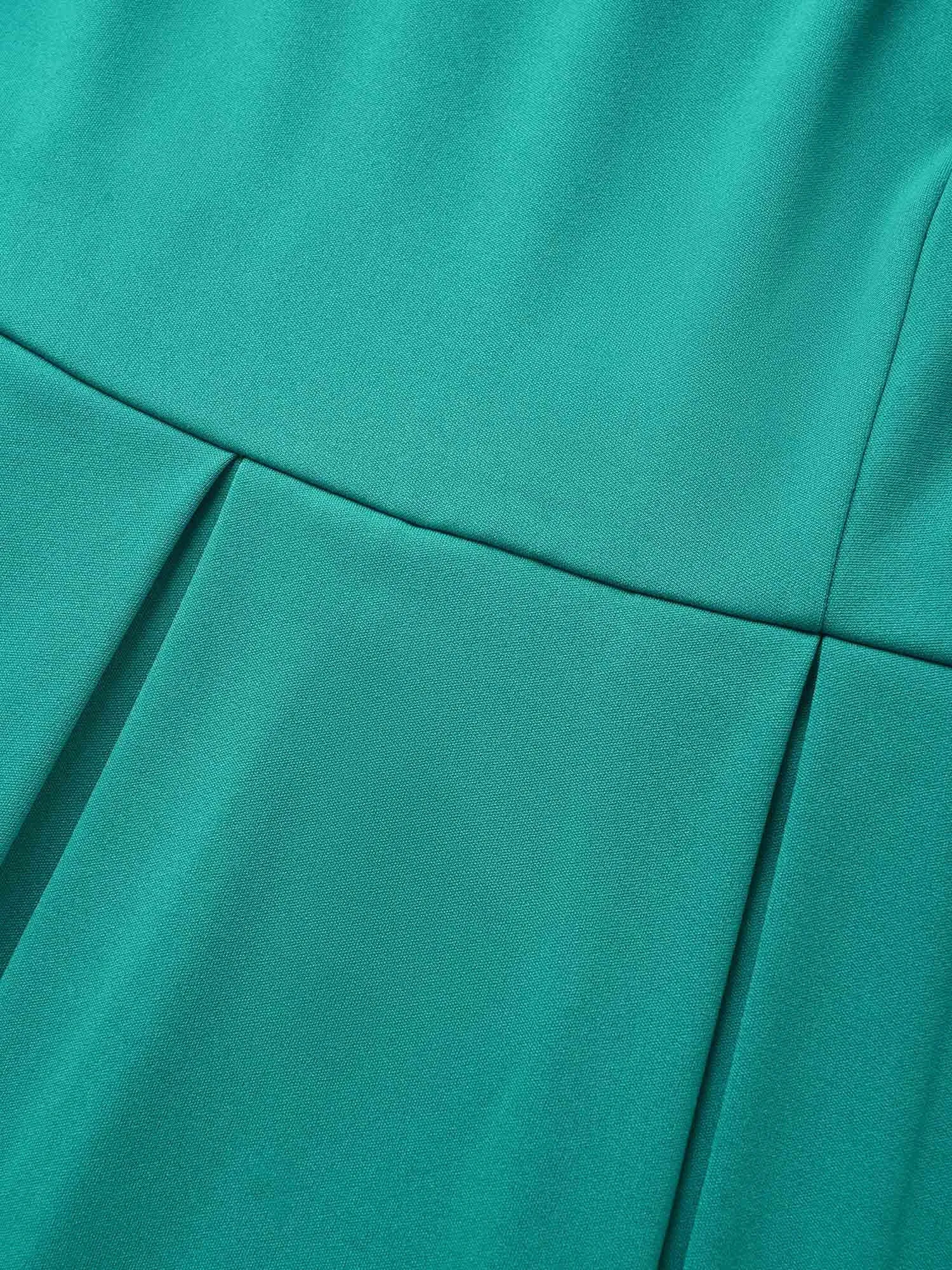 Round Neck Laser Cut Plicated Detail Midi Dress sold by Bloomchic product image thumbnail 5