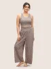 Polka Dot Removable Chest Pad Loungewear Set sold by Bloomchic