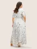 Sequin Mesh Embroidered Wrap Split Hem Dress sold by Bloomchic