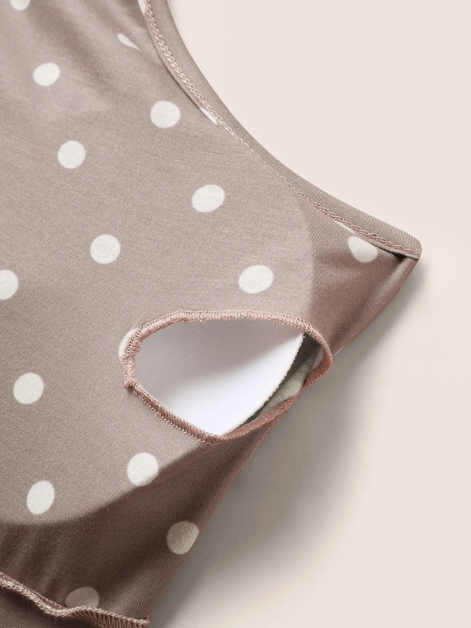 Polka Dot Removable Chest Pad Loungewear Set sold by Bloomchic product image thumbnail 2