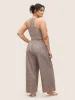 Polka Dot Removable Chest Pad Loungewear Set sold by Bloomchic