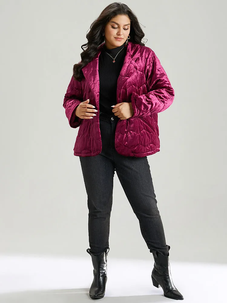 Solid Texture Button Up Quilted Jacket sold by Bloomchic product image thumbnail 4