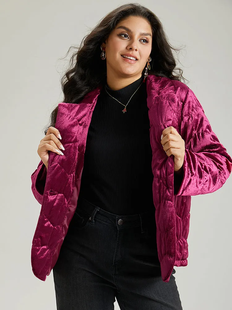 Solid Texture Button Up Quilted Jacket sold by Bloomchic product image thumbnail 2