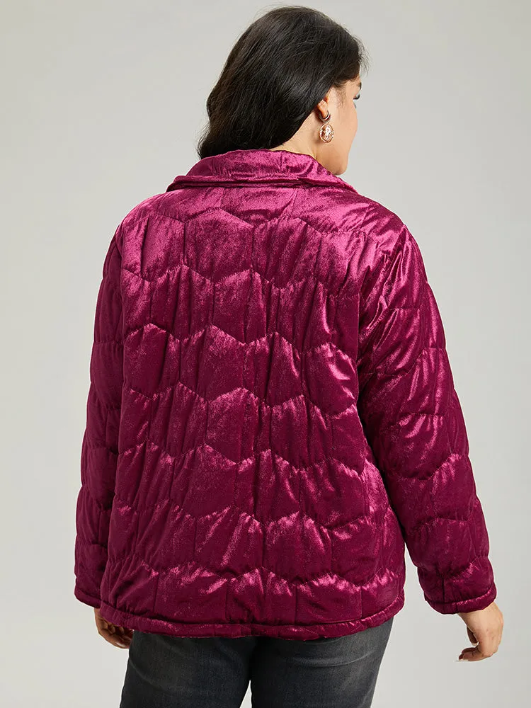 Solid Texture Button Up Quilted Jacket sold by Bloomchic product image thumbnail 5