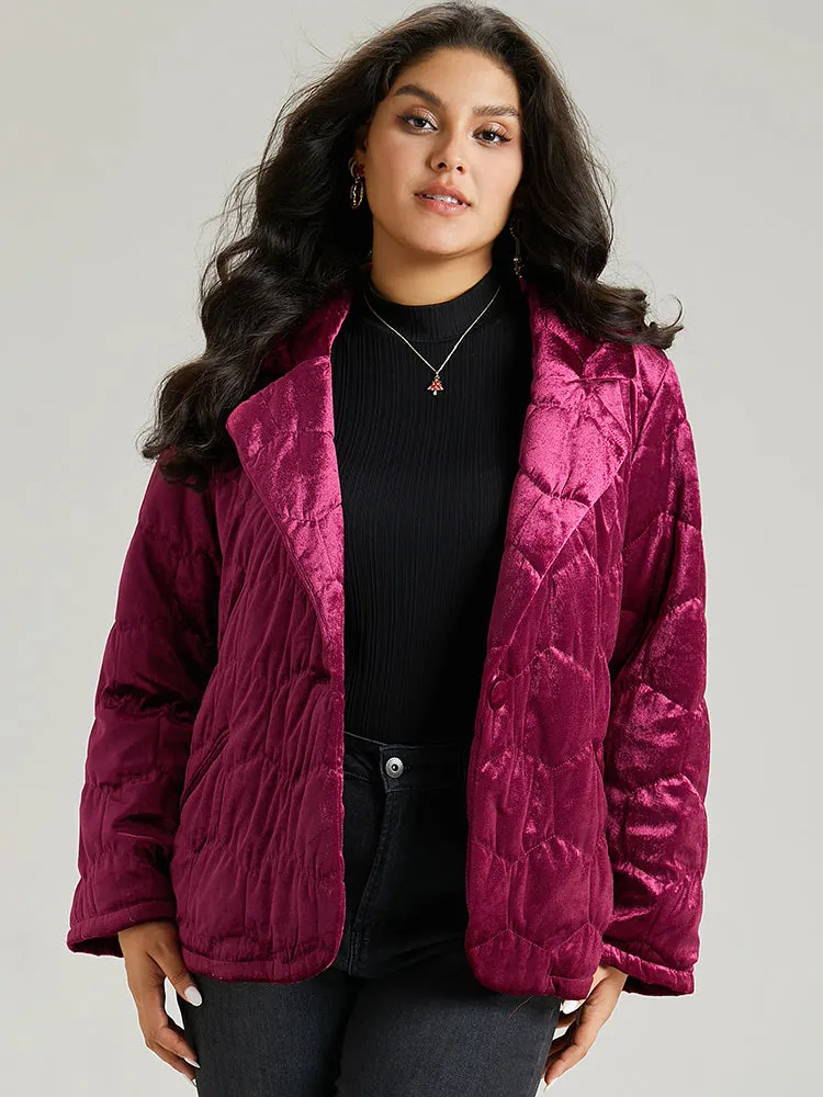 Solid Texture Button Up Quilted Jacket sold by Bloomchic product image thumbnail 3