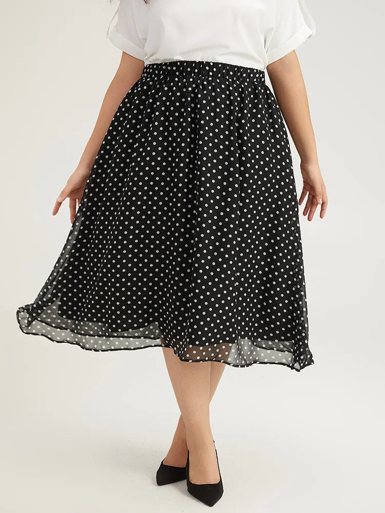 Polka Dot Pocket Mesh Elastic Waist Skirt sold by Bloomchic product image thumbnail 2