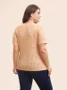 Square Neck Heather Textured T-shirt sold by Bloomchic
