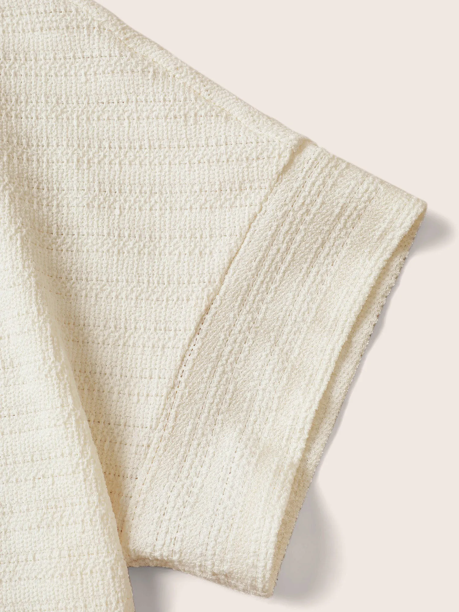 Solid Textured Crew Neck Batwing Sleeve T-shirt sold by Bloomchic product image thumbnail 5