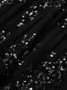 Sequin Mesh Patchwork Square Neck Elastic Waist Dress sold by Bloomchic