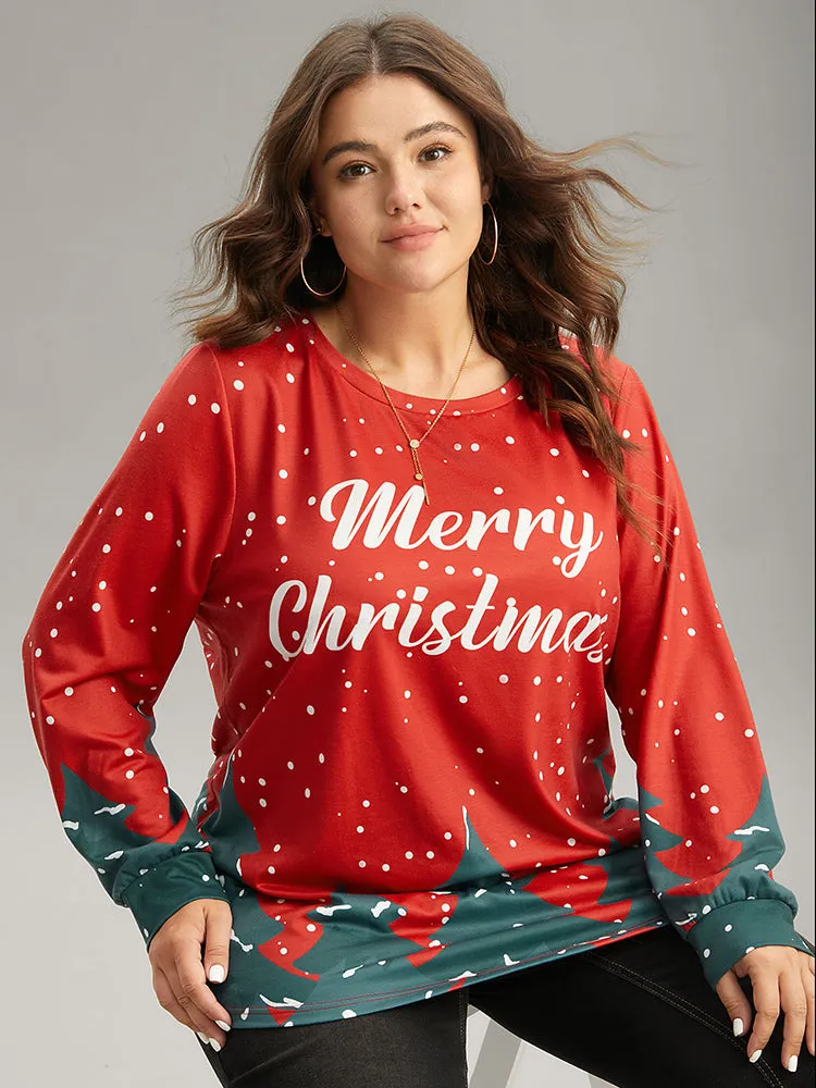 Christmas Trees Snowflake Round Neck Sweatshirt sold by Bloomchic product image thumbnail 4
