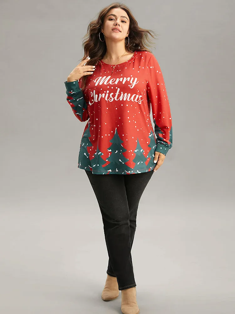 Christmas Trees Snowflake Round Neck Sweatshirt sold by Bloomchic product image thumbnail 5