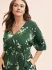 Floral Overlap Collar Split Hem Dress sold by Bloomchic