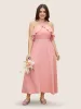 Plain Ruffle Trim Pocket Adjustable Straps Dress sold by Bloomchic
