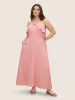 Plain Ruffle Trim Pocket Adjustable Straps Dress sold by Bloomchic