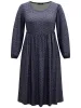 Geometric Elastic Waist Pocket Gathered Dress sold by Bloomchic