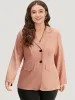 Plain Flap Pocket Button Through Blazer sold by Bloomchic