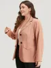 Plain Flap Pocket Button Through Blazer sold by Bloomchic