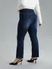 Beaded Detail Full Length Pocket Straight Leg Jeans sold by Bloomchic