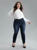 Beaded Detail Full Length Pocket Straight Leg Jeans sold by Bloomchic