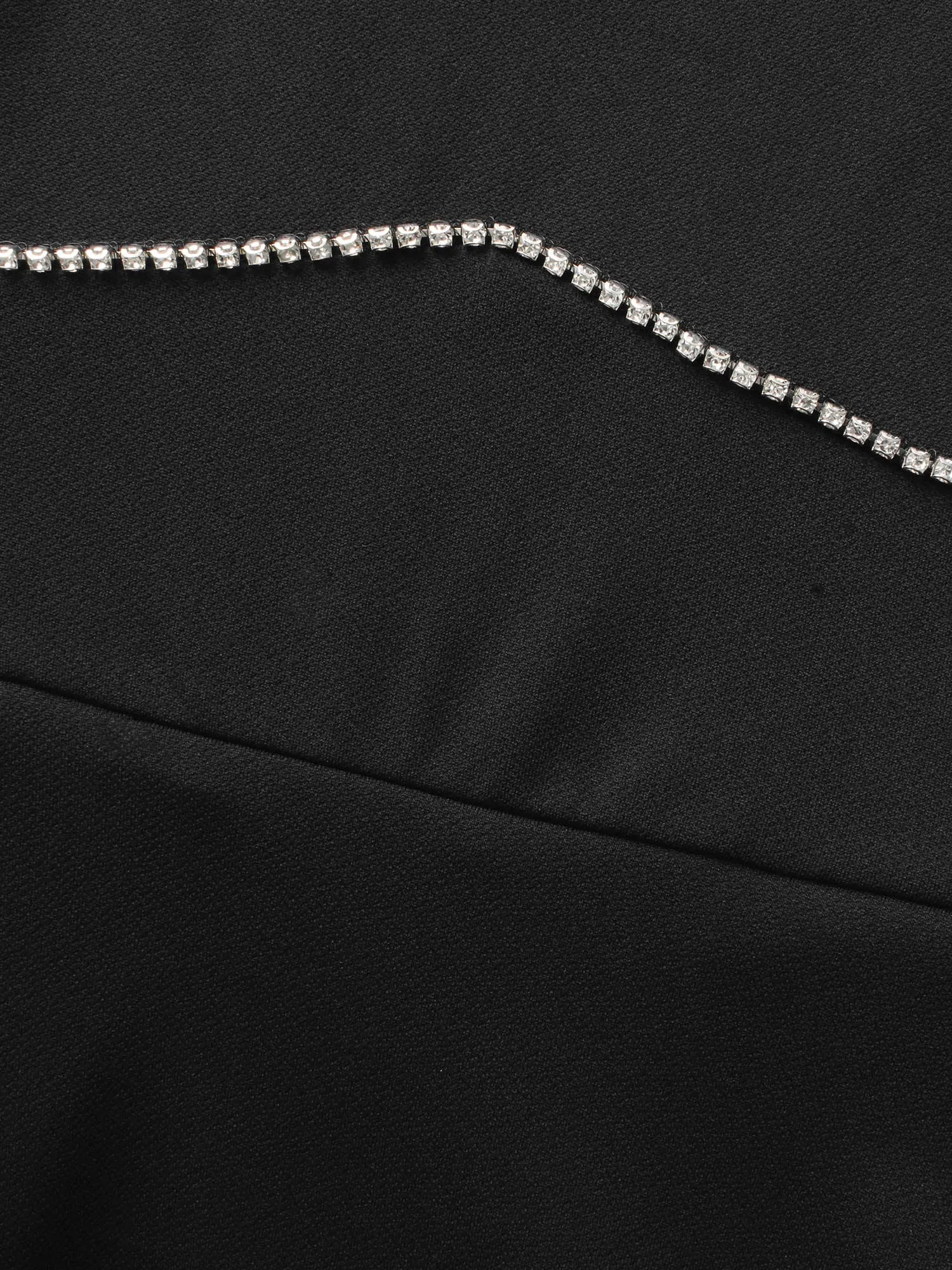 Square Neck Shirred Rhinestone Midi Dress sold by Bloomchic product image thumbnail 5