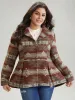Geometric Boho Print Pleated Pocket Coat sold by Bloomchic