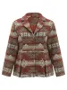 Geometric Boho Print Pleated Pocket Coat sold by Bloomchic