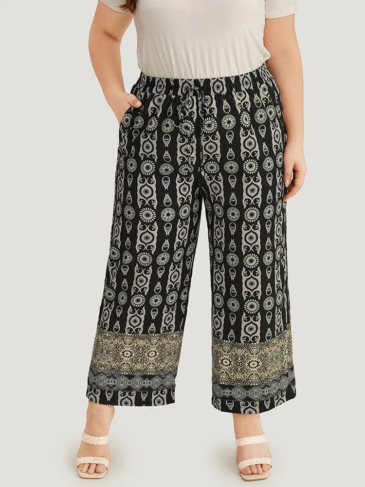 Boho Print Straight leg Pants sold by Bloomchic