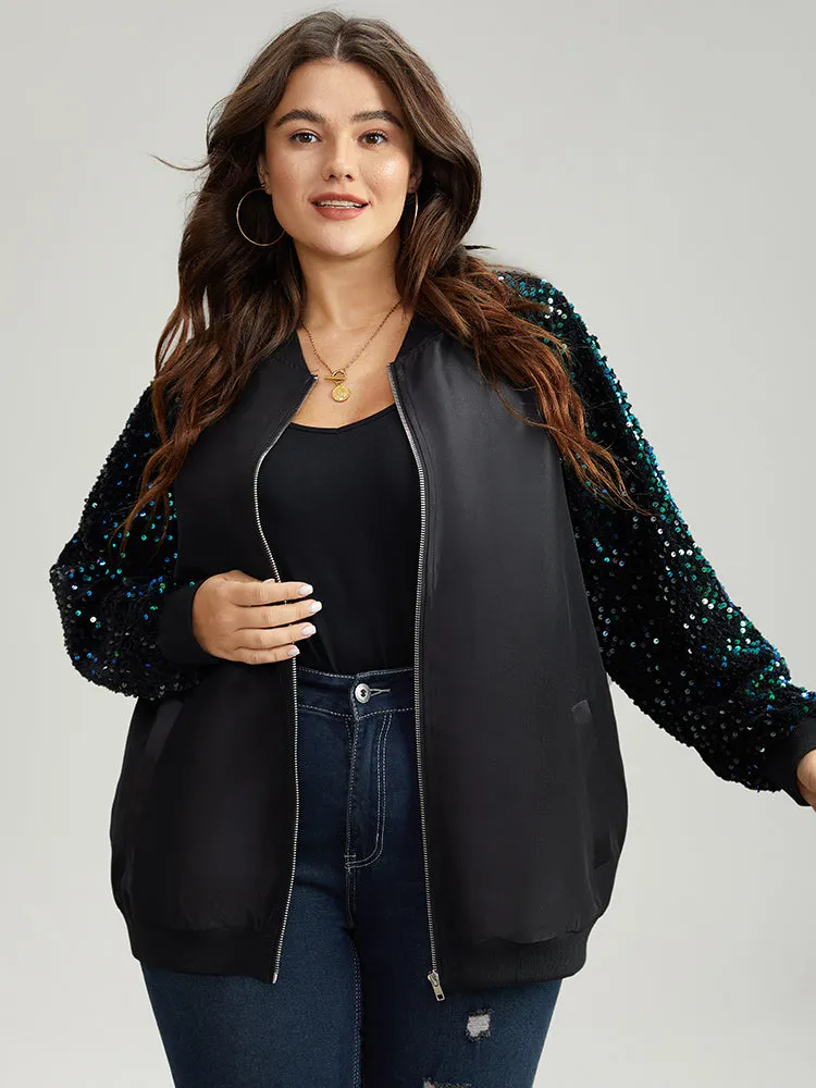 Sequin Detail Patchwork Pocket Jacket sold by Bloomchic product image thumbnail 5