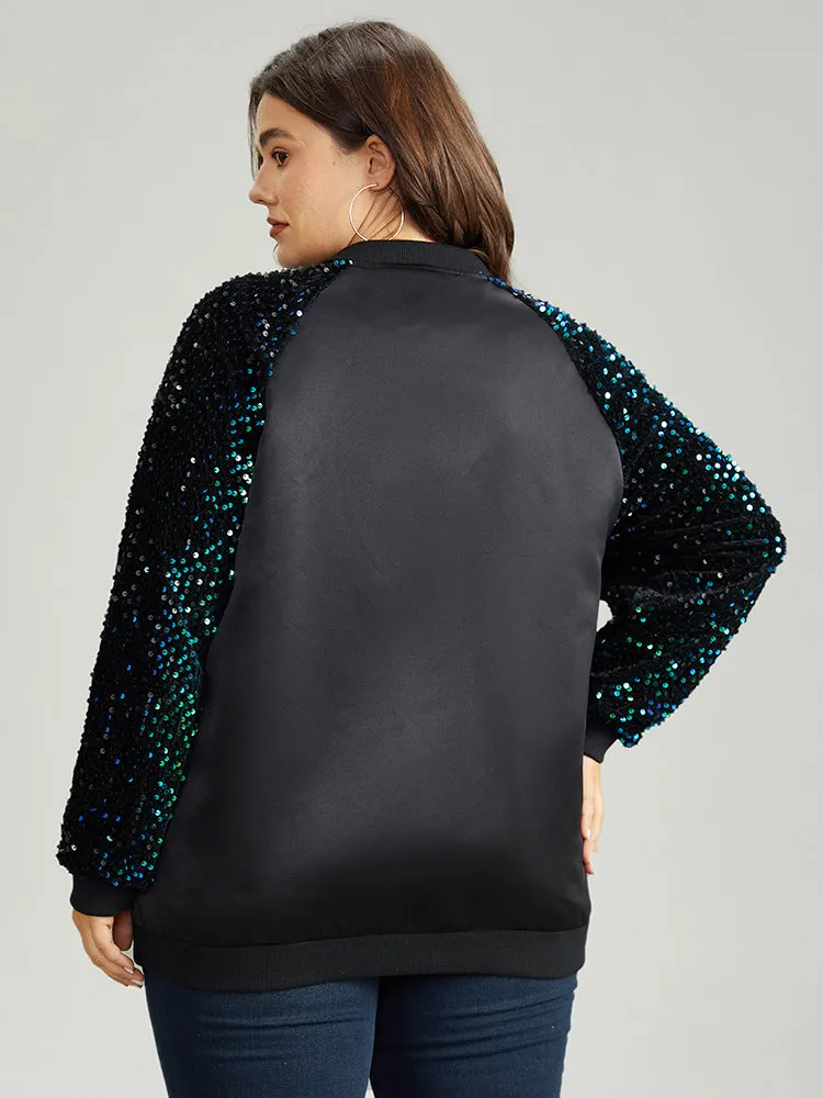 Sequin Detail Patchwork Pocket Jacket sold by Bloomchic product image thumbnail 2