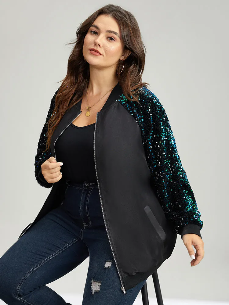 Sequin Detail Patchwork Pocket Jacket sold by Bloomchic product image thumbnail 3