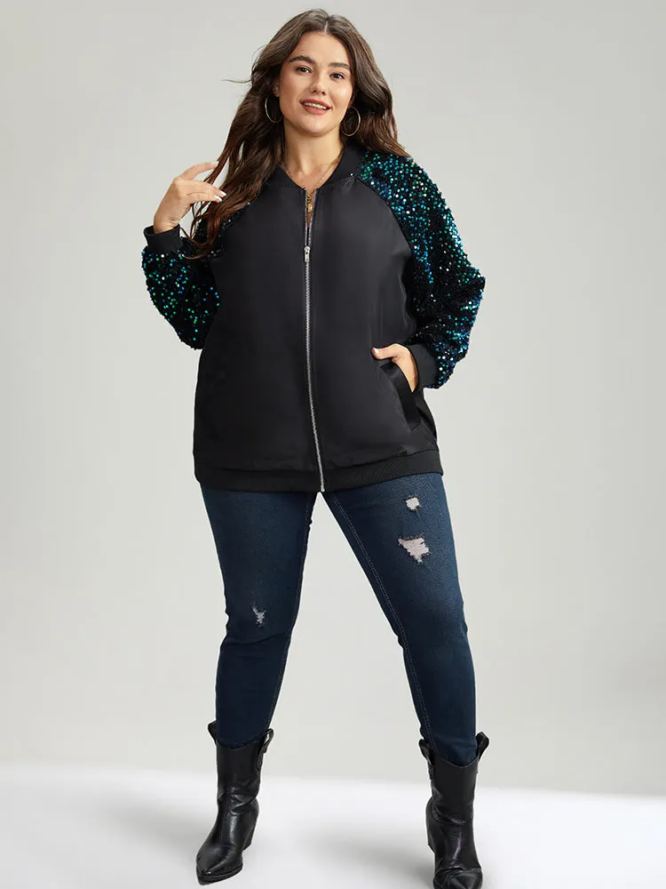 Sequin Detail Patchwork Pocket Jacket sold by Bloomchic product image thumbnail 4
